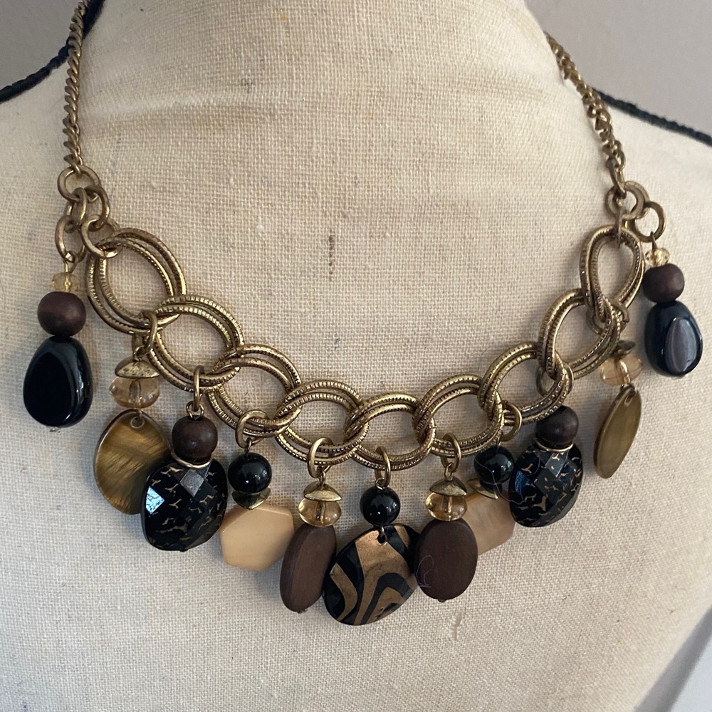 Ruby Rd. Gold And Black Statement Adjustable Neck… - image 3